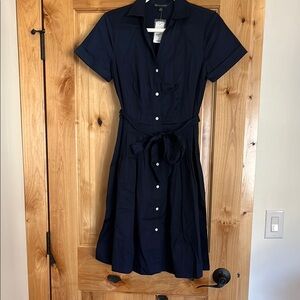 Elegant Navy Blue Shirt Dress (Brooks Brothers)